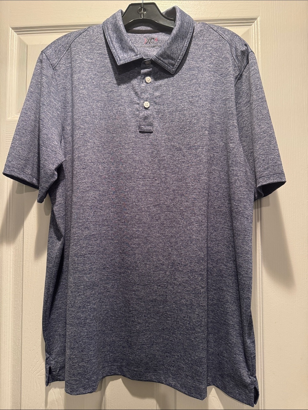 Johnston & Murphy XC4 Performance Polo Shirt Blue Heather 74-5474 Size L